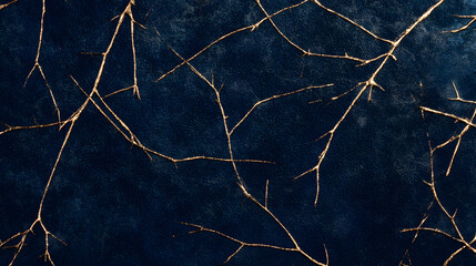 Poster - Twigs arranged on a black background creating a natural artistic composition for decor or design purposes