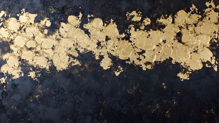 Aufkleber - black and gold textured wall with white paint design for interior decoration and artistic background