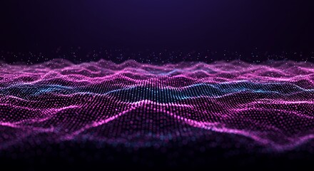 Abstract digital wave flowing through big data
