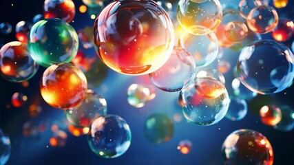 Wall Mural - abstract background with bubbles