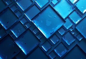 Poster - Elegant Blue Geometric Texture: High-Resolution Pattern for Graphic Design, Website Backgrounds & Print Materials - Creative and Stylish Design Element for Modern Projects!

