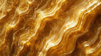 Wall Mural - Golden Onyx Waves, Backlit Texture