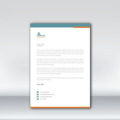 Wall Mural - Letterhead design template for business. Simple and fist class letterhead design. Print for ready free download.