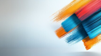 Poster - Abstract color brush strokes with dynamic hues, vibrant paintings, modern art background for creative design