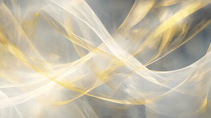 Poster - White and gold abstract background with fluid patterns and gradients for design and art projects