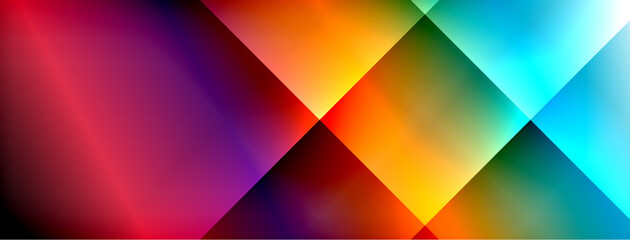 Poster - Colorful gradient with lines made of shadow and light. Creative background