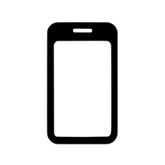 Poster - Black smartphone icon representing technology and communication.