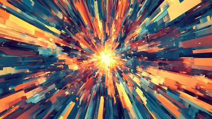 Poster - Abstract background featuring colorful lines and lights in a dynamic design