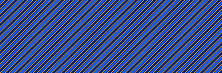 Poster - Seamless diagonal stripe pattern. Blue and brown oblique line background for design textile, fabric swatch, scarf cloth, suit print. Masculine navy color repeating wallpaper. Vector backdrop
