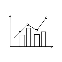 Poster - Financial Growth: a dynamic representation of growth and progress through clean, minimal linear graphics. this image portrays the movement of data and trends.