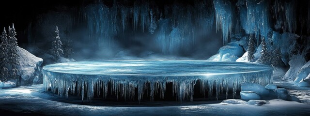 Canvas Print - Frozen Ice Stage in a Winter Wonderland