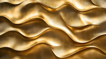 Poster - Gold background with wavy lines creating a dynamic abstract design for various uses