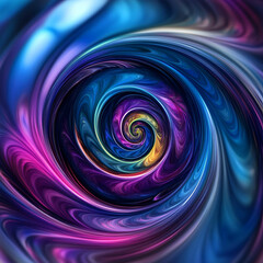 Fototapete - Purple and blue wallpaper with a colorful swirl