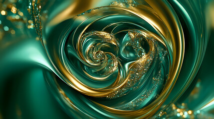 Poster - Colorful abstract background with swirling patterns and gradients in vibrant hues