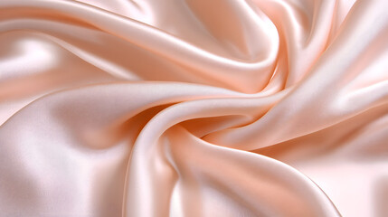Poster - Close up of a white satin fabric showing texture and sheen in soft lighting for design and fashion backgrounds