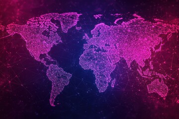 Poster - Global network visualization digital representation graphic design abstract environment aerial view connectivity concept