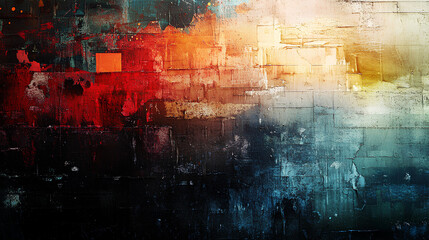 Poster - abstract grunge concrete wall distressed texture background