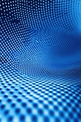 Poster - abstract blue pattern with dots creating a wave effect, ideal for digital backgrounds