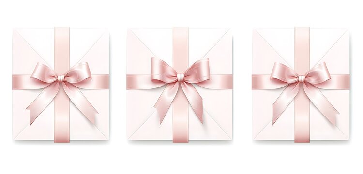 Pastel-Themed Wedding Invitation Cards with Elegant Ribbons