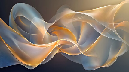 Fototapete - Abstract background with flowing waves and color gradients in dynamic shapes and patterns