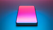 © wrstock - Vibrant Gradient Mobile Phone Display on a Futuristic Background for Technology and Design Concepts