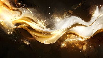 Poster - Abstract background in vibrant colors with smooth gradients and shapes blending seamlessly for artistic design purposes