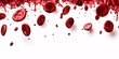 © Aigo labs - Image depicting red blood cells splashing against white background.