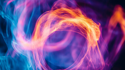 Poster - Colorful swirl of fire with bright flames and intense heat creating a mesmerizing visual effect