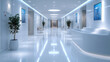 © tong2530 - A modern medical facility with spotless white floors, bright LED lighting, and high hygiene standards