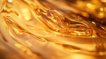 Poster - liquid background wallpaper close up texture amber brown gold water liquor
