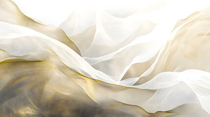 Poster - White and gold abstract background with soft textures and smooth gradients for design use