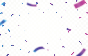 Wall Mural - colorful confetti celebrations design isolated on transparent background