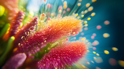 Poster - Close up of a flower with many colorful petals showcasing intricate details and natural beauty