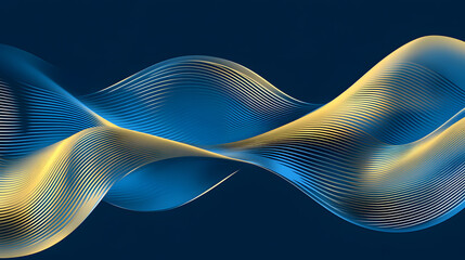 Poster - Abstract waves background in shades of blue and green with fluid motion and gradients for textures and designs