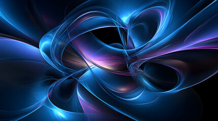 Poster - Abstract blue and pink shapes and patterns creating a modern artistic background design