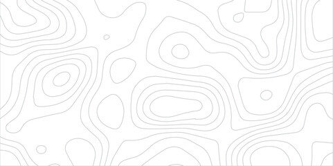 Seamless topographic wavy lines design. gray flowing curve lines on white background. abstract elevation inspired terrain pattern with fluid continuous contour lines.