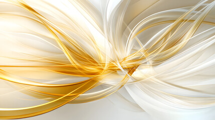 Poster - Abstract white and gold background with swirling patterns and textures for creative designs and presentations