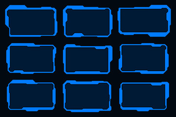 Wall Mural - frame hud technology futuristic interface design element.
