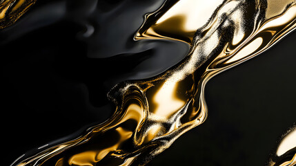 Poster - Black and gold abstract background design for modern digital art and graphic projects