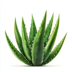 Wall Mural - Aloe vera plant isolated on white background