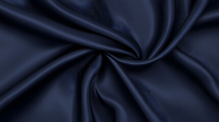 Poster - Close up of a dark blue fabric texture showing intricate weave and softness in a textile background