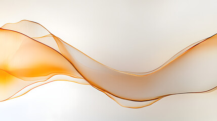 Poster - Orange wave pattern on a white background creating a vibrant abstract design