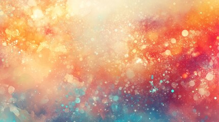 Aufkleber - Abstract vibrant bokeh background with warm orange and cool blue tones, dreamy atmosphere. Artistic design and creativity concept