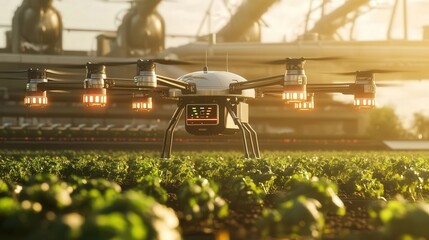 Poster - AI-driven drones planting, irrigating, and monitoring crops in a closed-loop environment where humans are no longer necessary.