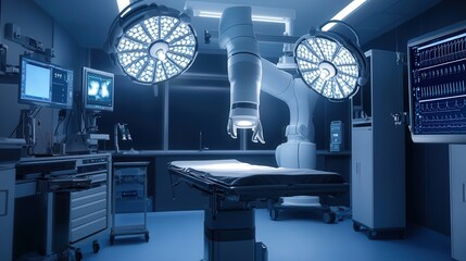 Poster - robotic surgical system that automatically adjusts its instruments to the patient anatomy, improving precision and reducing human error