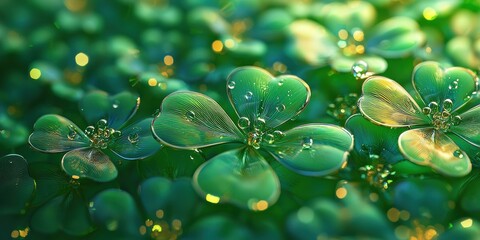 Wall Mural - Saint Patrick Day beryl 3d background