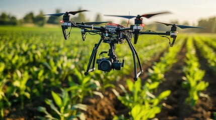 Poster - AI and robotics handle agriculture, making farming more efficient and sustainable, free from human involvement.