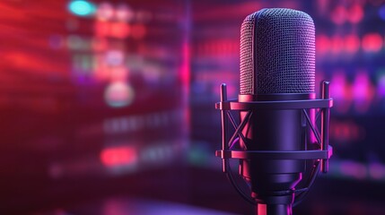 Poster - AI tool that generates high-quality audio for podcasts or video content, adjusting sound levels and effects for a professional final product.