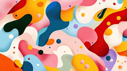 Poster - Vibrant Abstract Background with Colorful Shapes and Textures