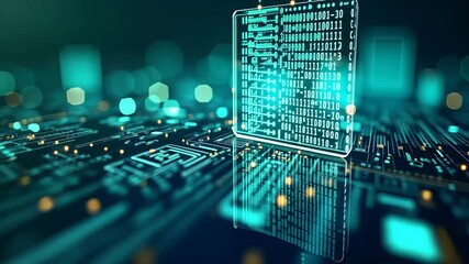 Digital Data Stream Abstract Background Tech Video